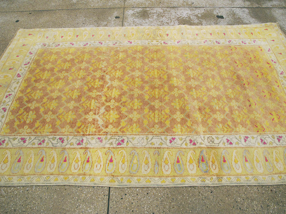 Vintage Indian Cotton Agra Rug, No.20114 - Gsblank