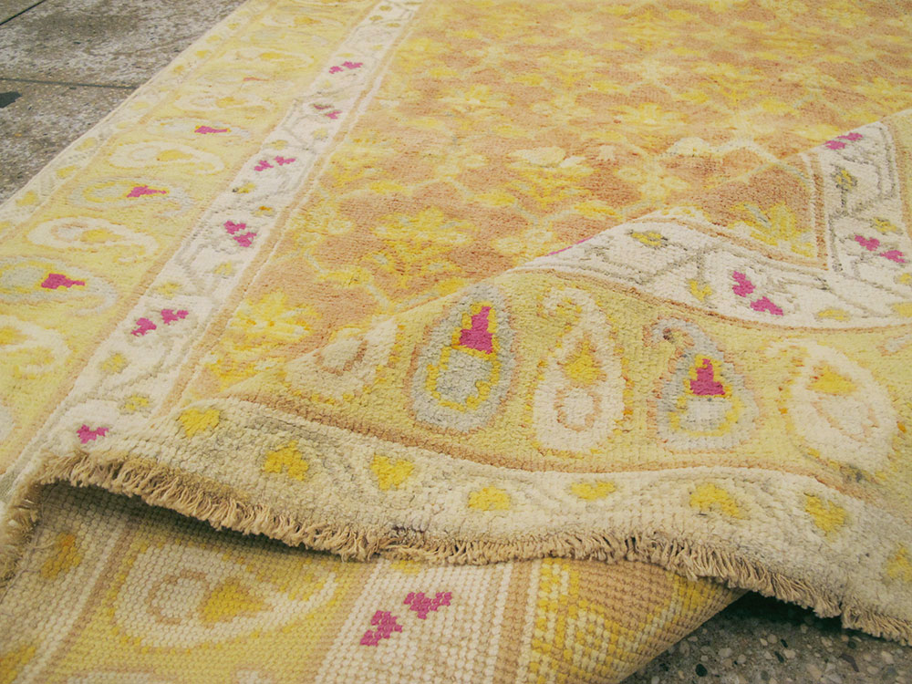 Vintage Indian Cotton Agra Rug, No.20114 - Gsblank