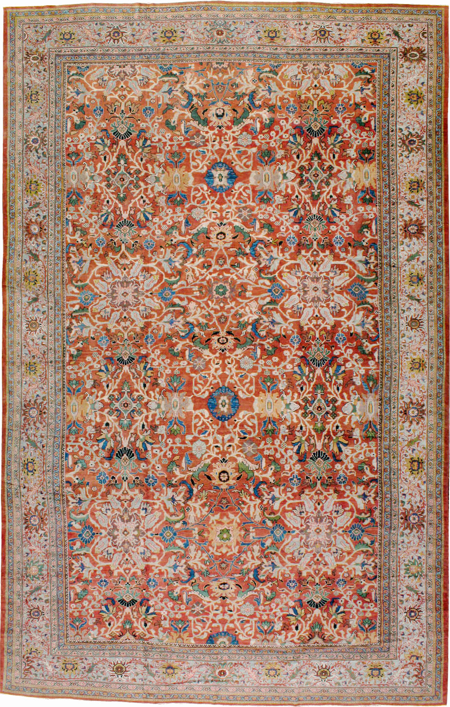 Antique Persian Mahal Carpet, No.20125 - Gsblank