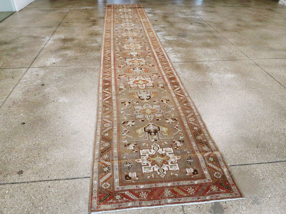Antique Persian Heriz Runner, No.20130 - Gsblank