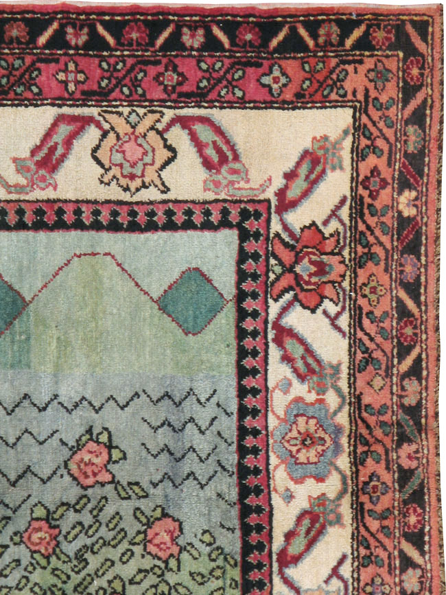 Vintage Caucasian Karabagh Pictorial Rug, No.20152 - Gsblank