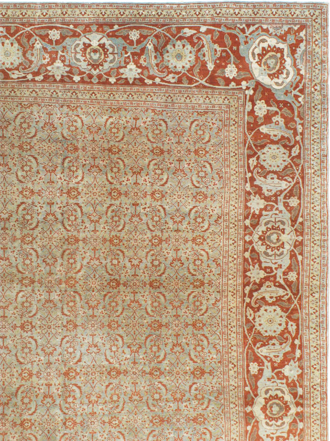 Antique Persian Tabriz Carpet, No.20176 - Gsblank
