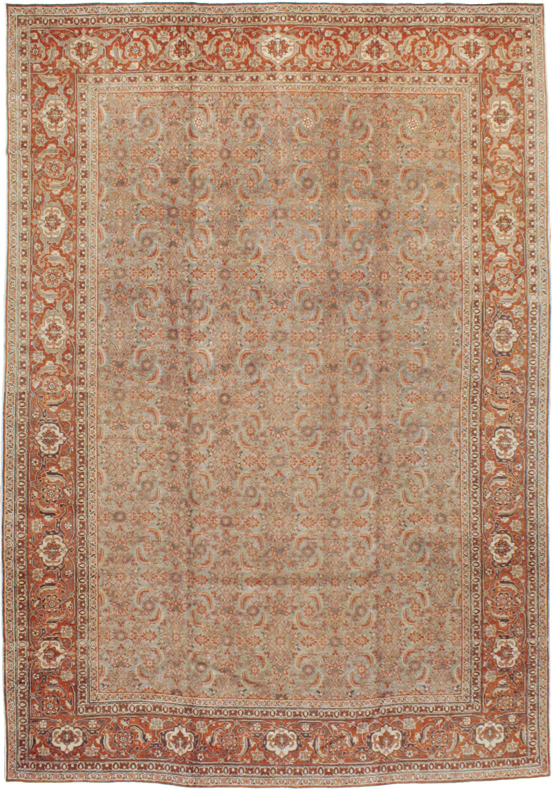Antique Persian Tabriz Carpet, No.20180 - Gsblank