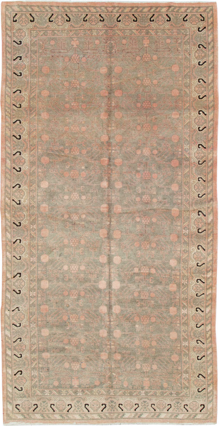 Vintage East Turkestan Khotan Carpet, No.20210 - Gsblank