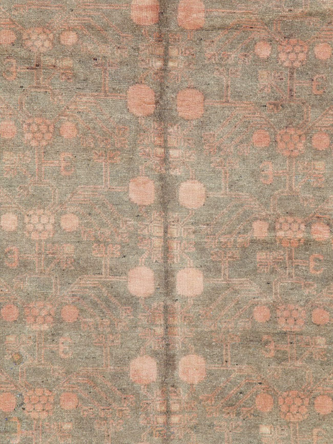Vintage East Turkestan Khotan Carpet, No.20210 - Gsblank