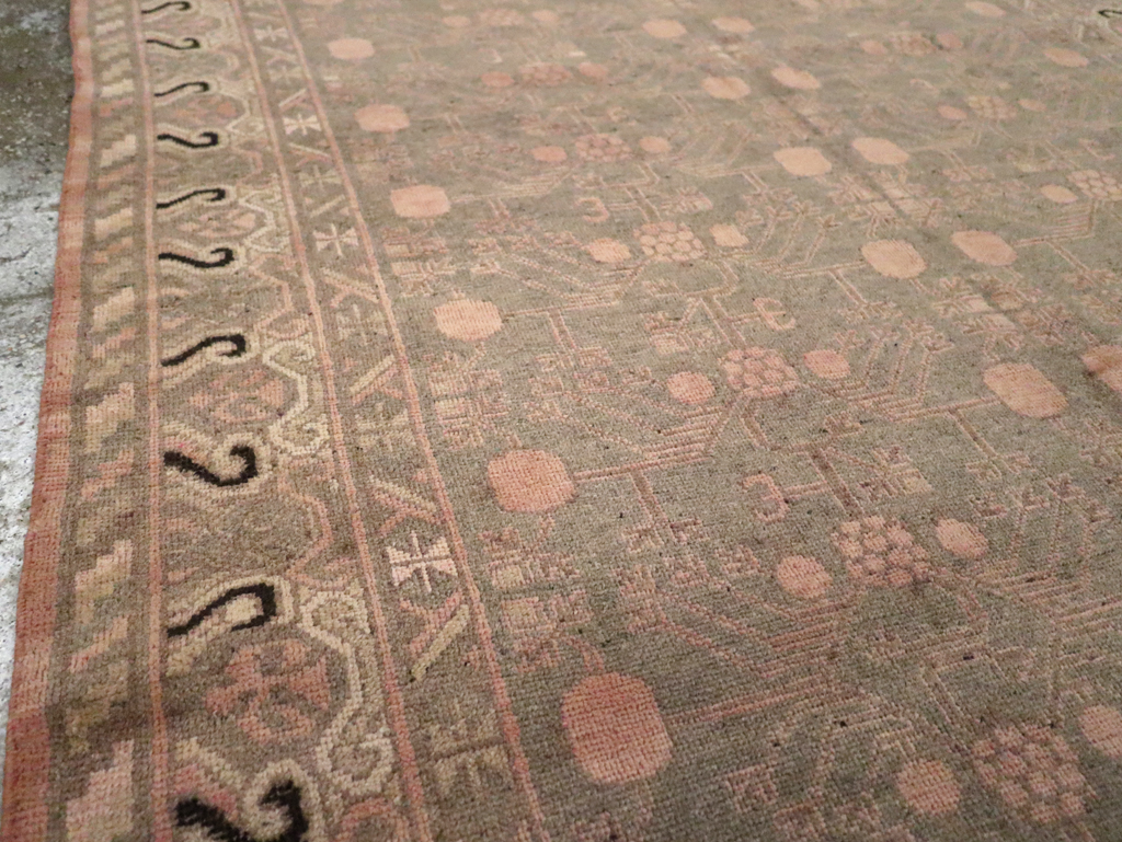 Vintage East Turkestan Khotan Carpet, No.20210 - Gsblank