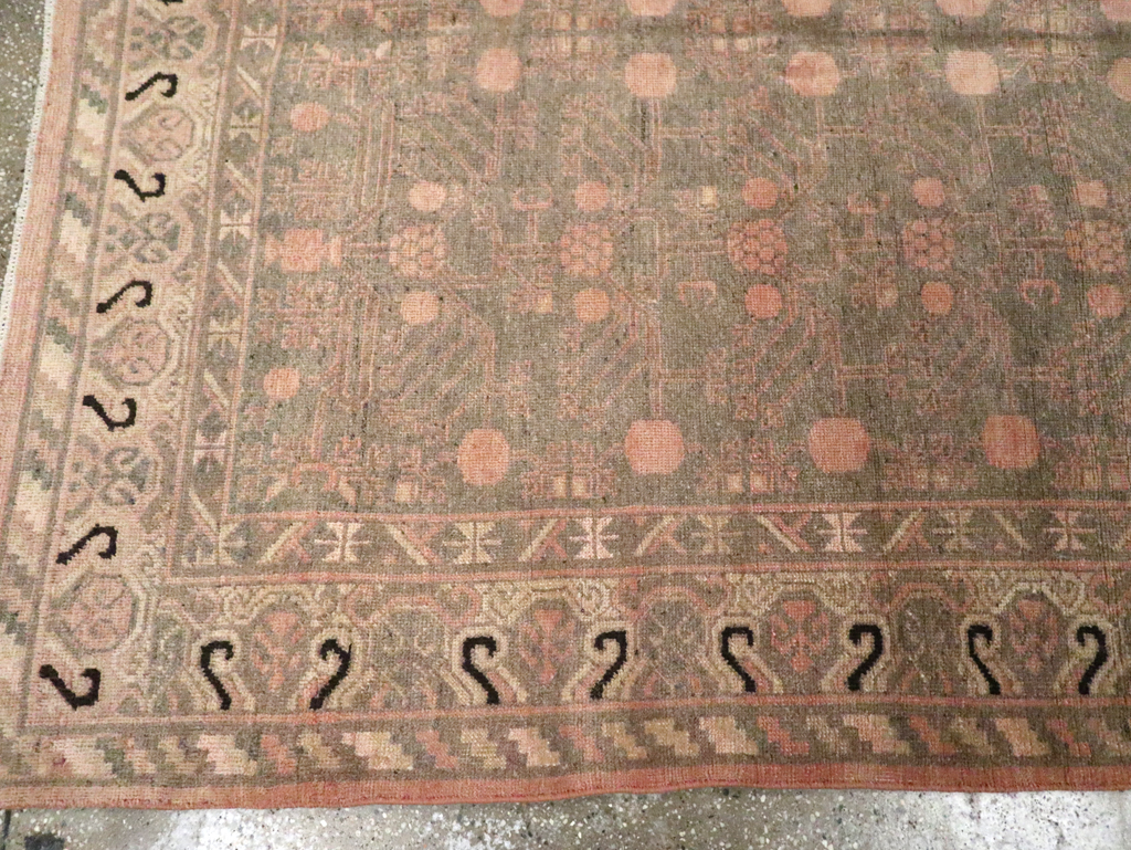 Vintage East Turkestan Khotan Carpet, No.20210 - Gsblank