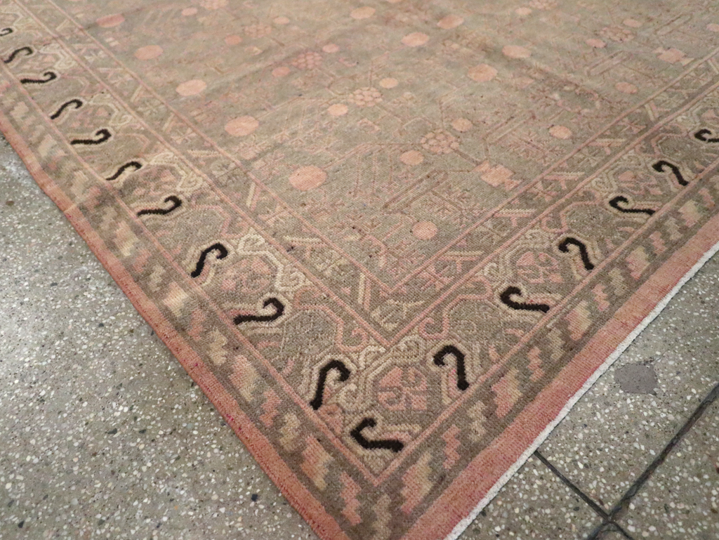 Vintage East Turkestan Khotan Carpet, No.20210 - Gsblank