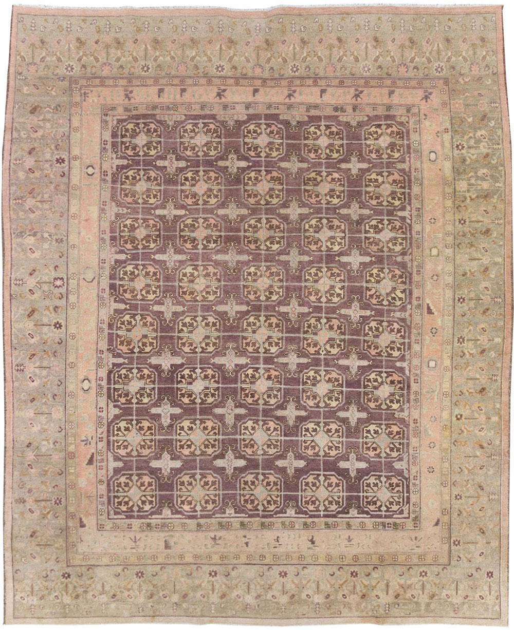 Antique East Turkestan Khotan Room Size Carpet, No.20211 - Gsblank