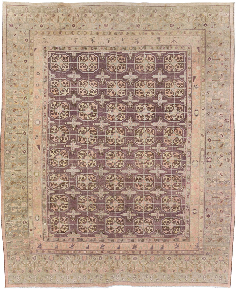 Antique East Turkestan Khotan Room Size Carpet, No.20211 - Gsblank