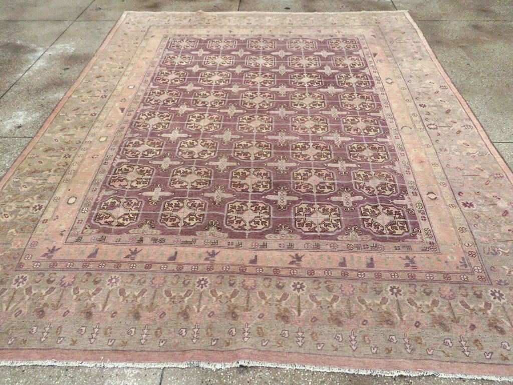 Antique East Turkestan Khotan Room Size Carpet, No.20211 - Gsblank