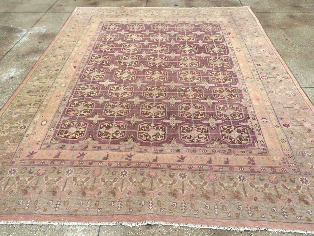 Antique East Turkestan Khotan Room Size Carpet, No.20211 - Gsblank