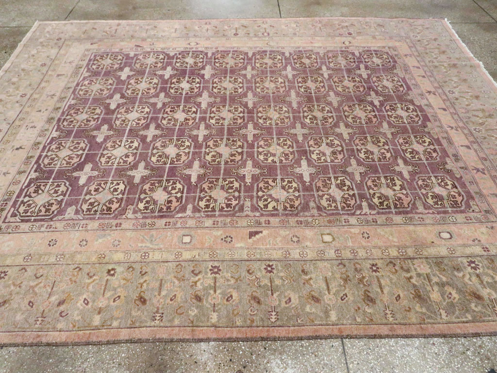 Antique East Turkestan Khotan Room Size Carpet, No.20211 - Gsblank