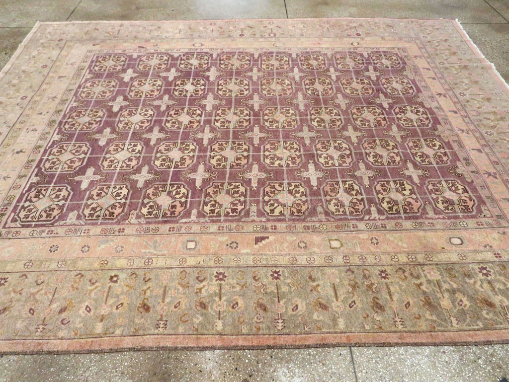 Antique East Turkestan Khotan Room Size Carpet, No.20211 - Gsblank