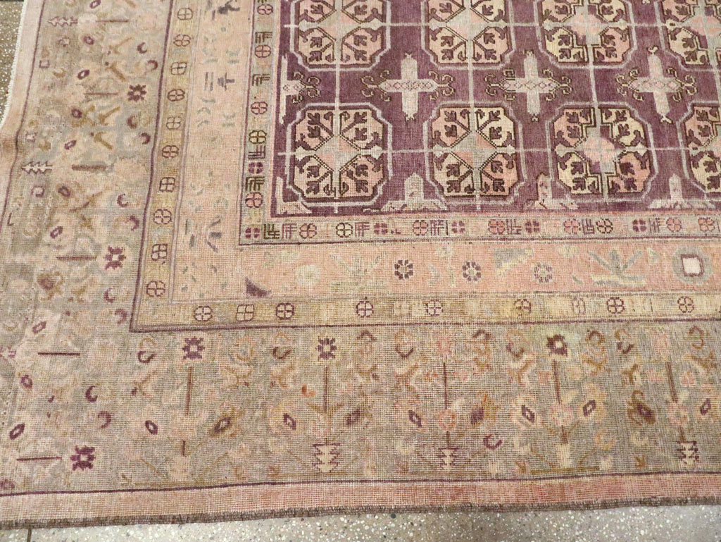 Antique East Turkestan Khotan Room Size Carpet, No.20211 - Gsblank