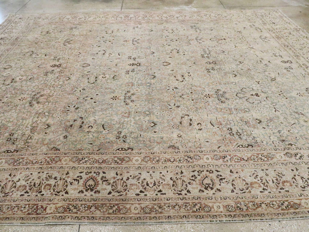 Antique Persian Mashad Large Room Size Carpet, No.20217 - Gsblank