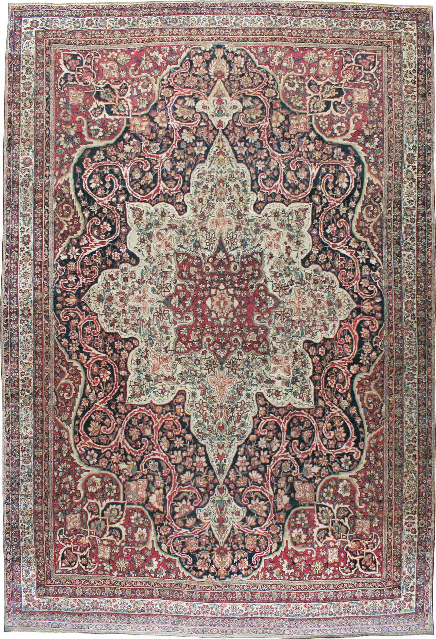 Antique Lavar Kerman Carpet, No.20226 - Gsblank