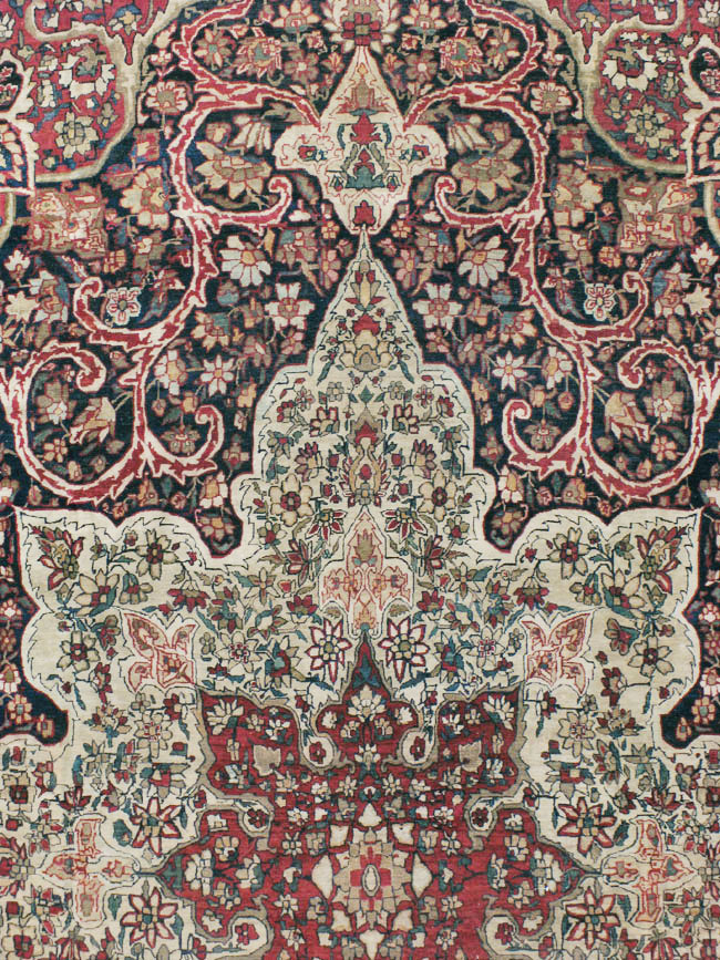 Antique Lavar Kerman Carpet, No.20226 - Gsblank