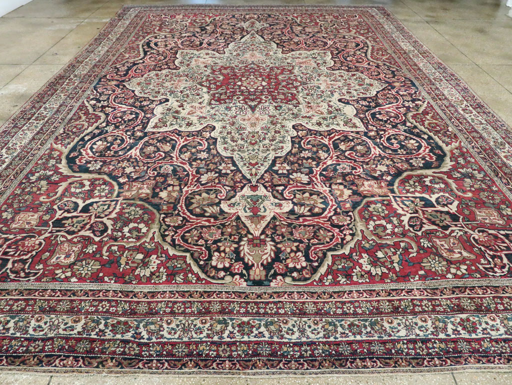 Antique Lavar Kerman Carpet, No.20226 - Gsblank