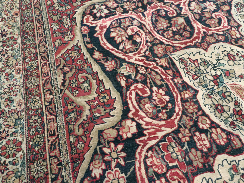 Antique Lavar Kerman Carpet, No.20226 - Gsblank