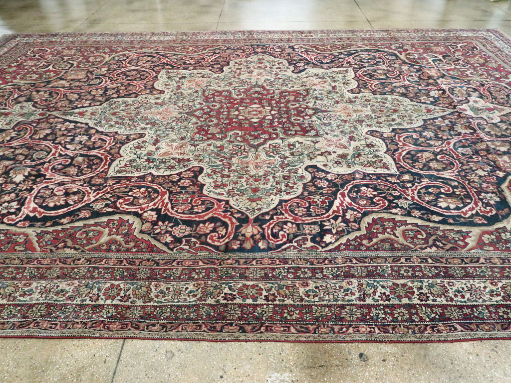 Antique Lavar Kerman Carpet, No.20226 - Gsblank