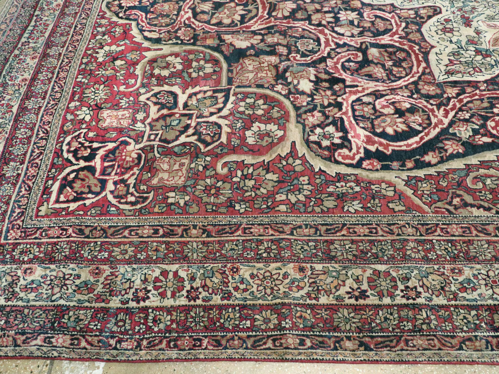 Antique Lavar Kerman Carpet, No.20226 - Gsblank