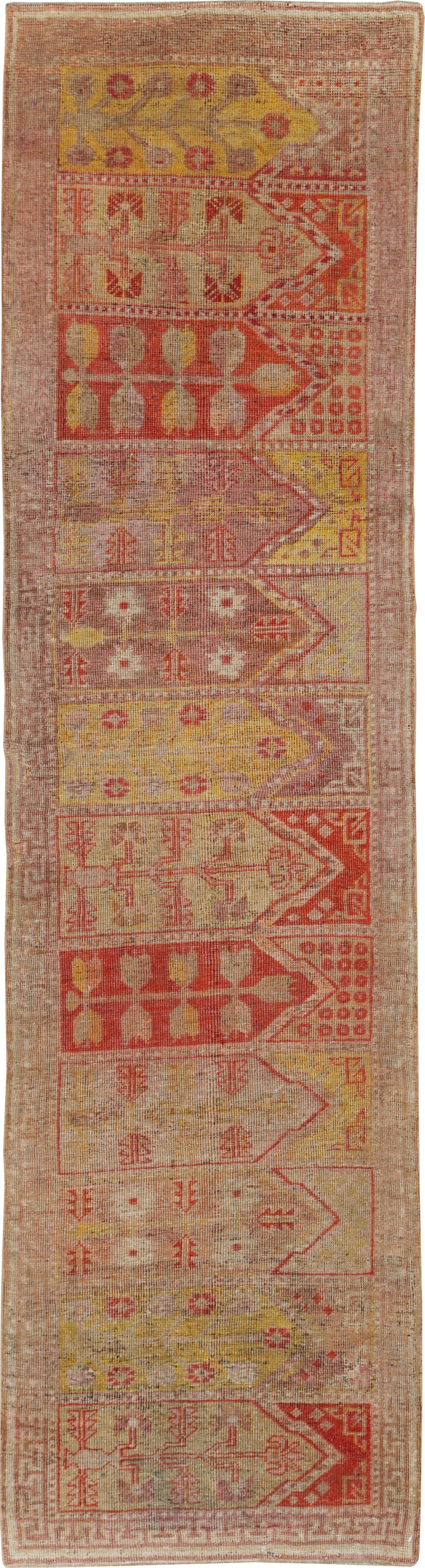 Antique East Turkestan Khotan Saph Runner, No.20233 - Gsblank