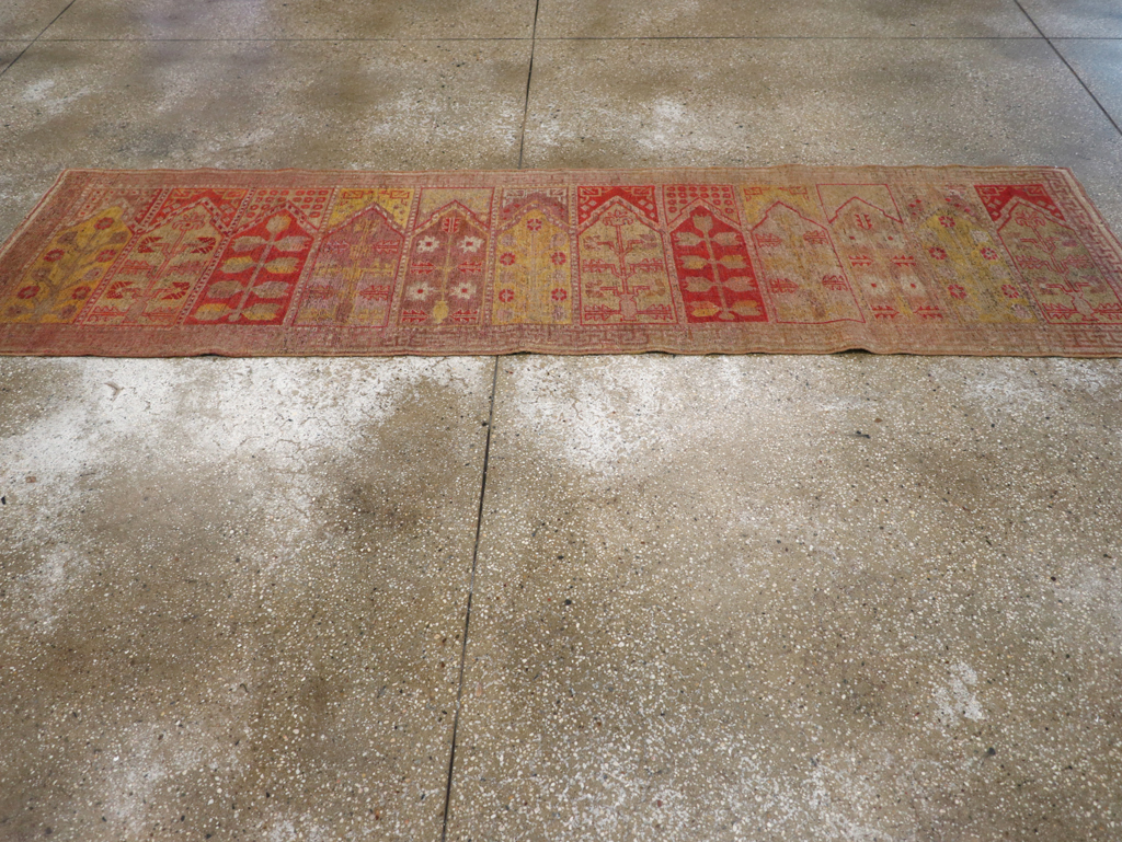 Antique East Turkestan Khotan Saph Runner, No.20233 - Gsblank