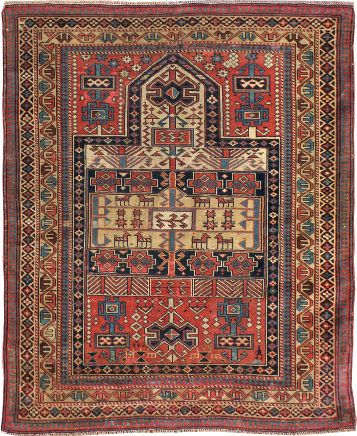 Antique Caucasian Shirvan Rug, No.20242 - Gsblank