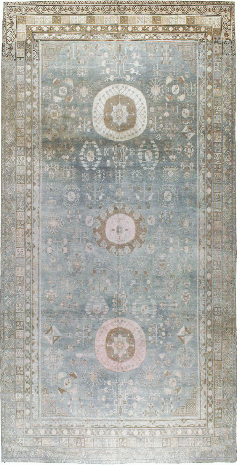 Antique East Turkestan Khotan Gallery Carpet, No.20277 - Gsblank