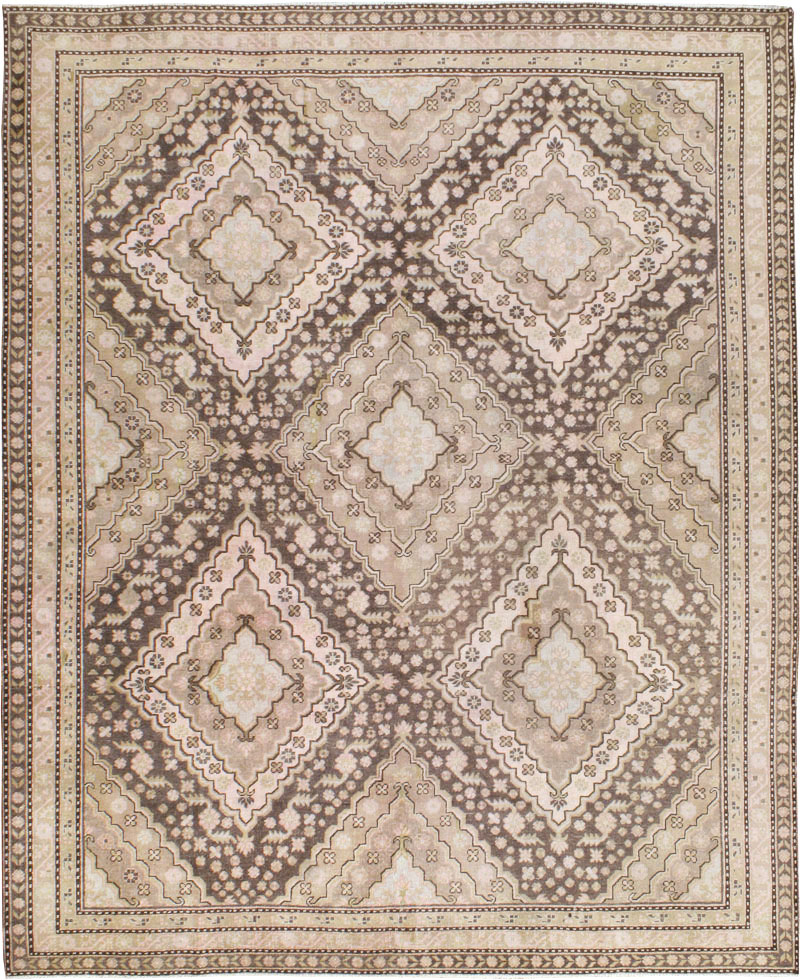 Antique East Turkestan Khotan Square Carpet, No.20278 - Gsblank