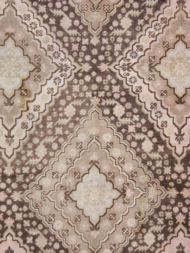 Antique East Turkestan Khotan Square Carpet, No.20278 - Gsblank