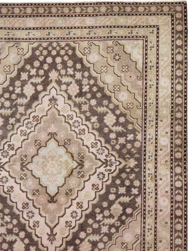 Antique East Turkestan Khotan Square Carpet, No.20278 - Gsblank