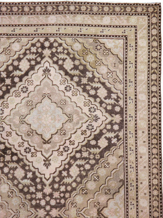 Antique East Turkestan Khotan Square Carpet, No.20278 - Gsblank