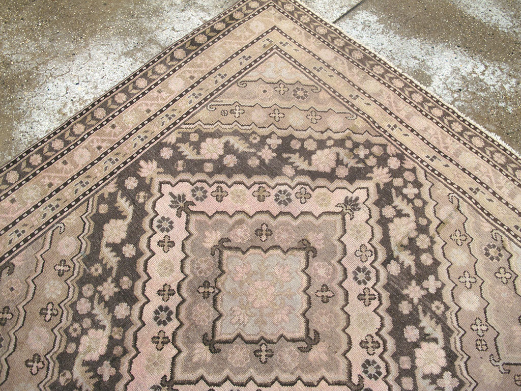 Antique East Turkestan Khotan Square Carpet, No.20278 - Gsblank