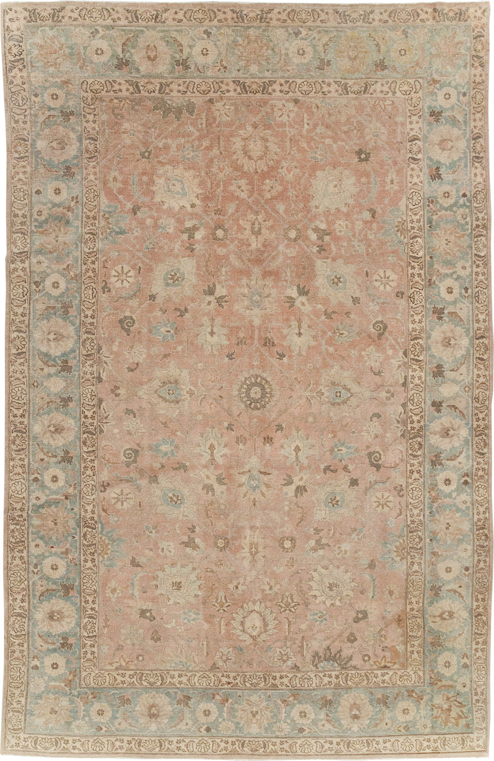 Antique Persian Tabriz Accent Carpet, No.20290 - Gsblank