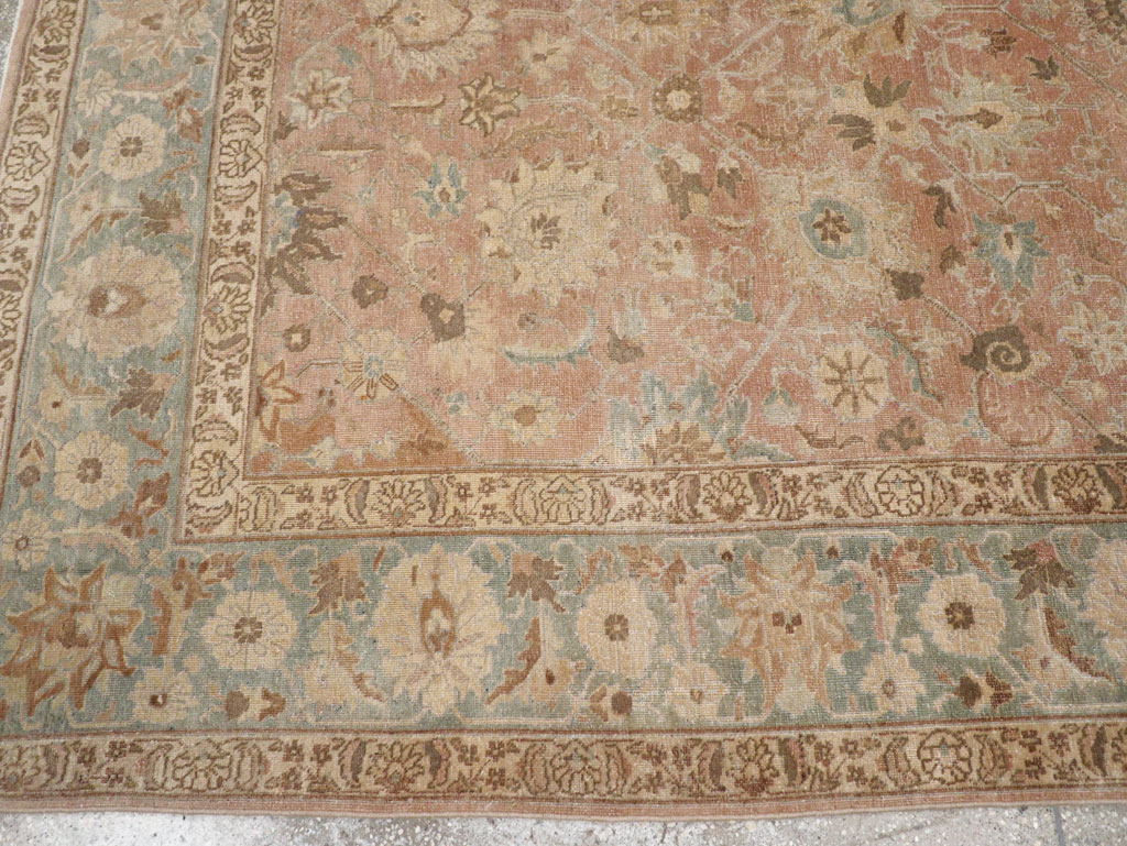 Antique Persian Tabriz Accent Carpet, No.20290 - Gsblank