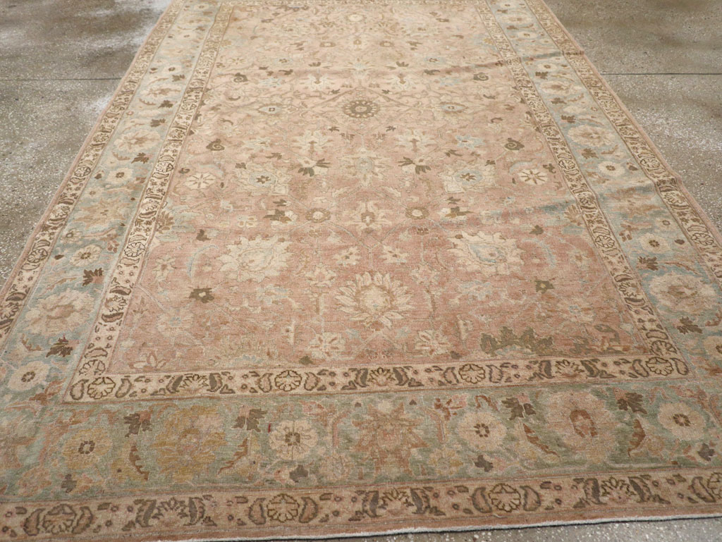 Antique Persian Tabriz Accent Carpet, No.20290 - Gsblank