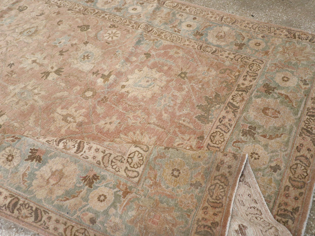 Antique Persian Tabriz Accent Carpet, No.20290 - Gsblank