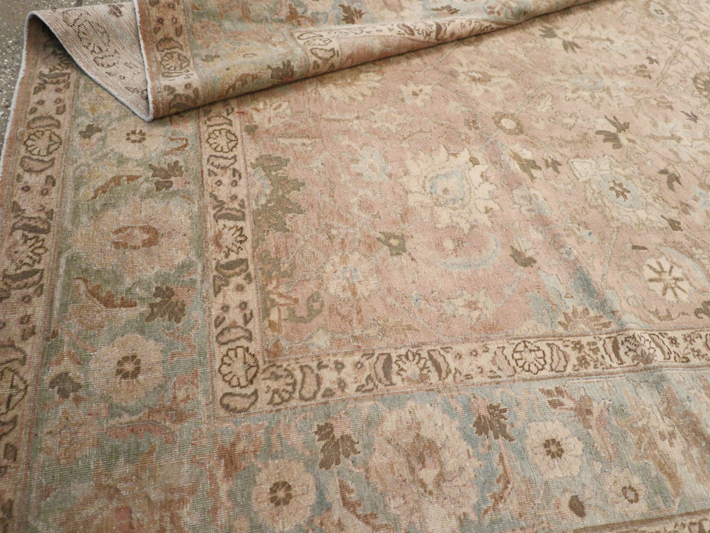 Antique Persian Tabriz Accent Carpet, No.20290 - Gsblank