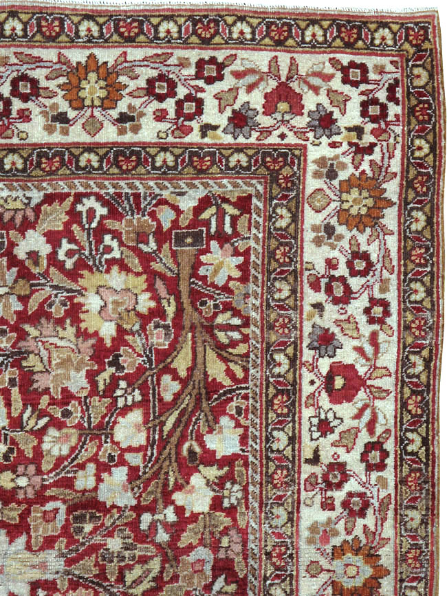 Vintage Persian Mashad Square Carpet, No.20328 - Gsblank