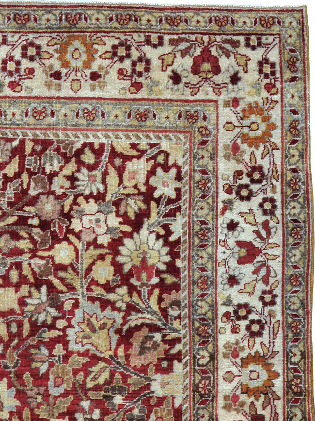 Vintage Persian Mashad Square Carpet, No.20328 - Gsblank