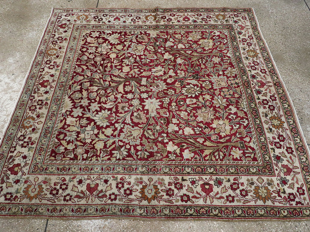 Vintage Persian Mashad Square Carpet, No.20328 - Gsblank