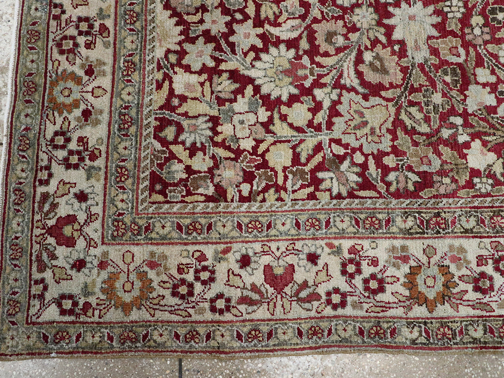 Vintage Persian Mashad Square Carpet, No.20328 - Gsblank