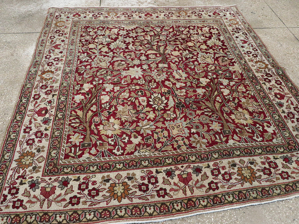 Vintage Persian Mashad Square Carpet, No.20328 - Gsblank