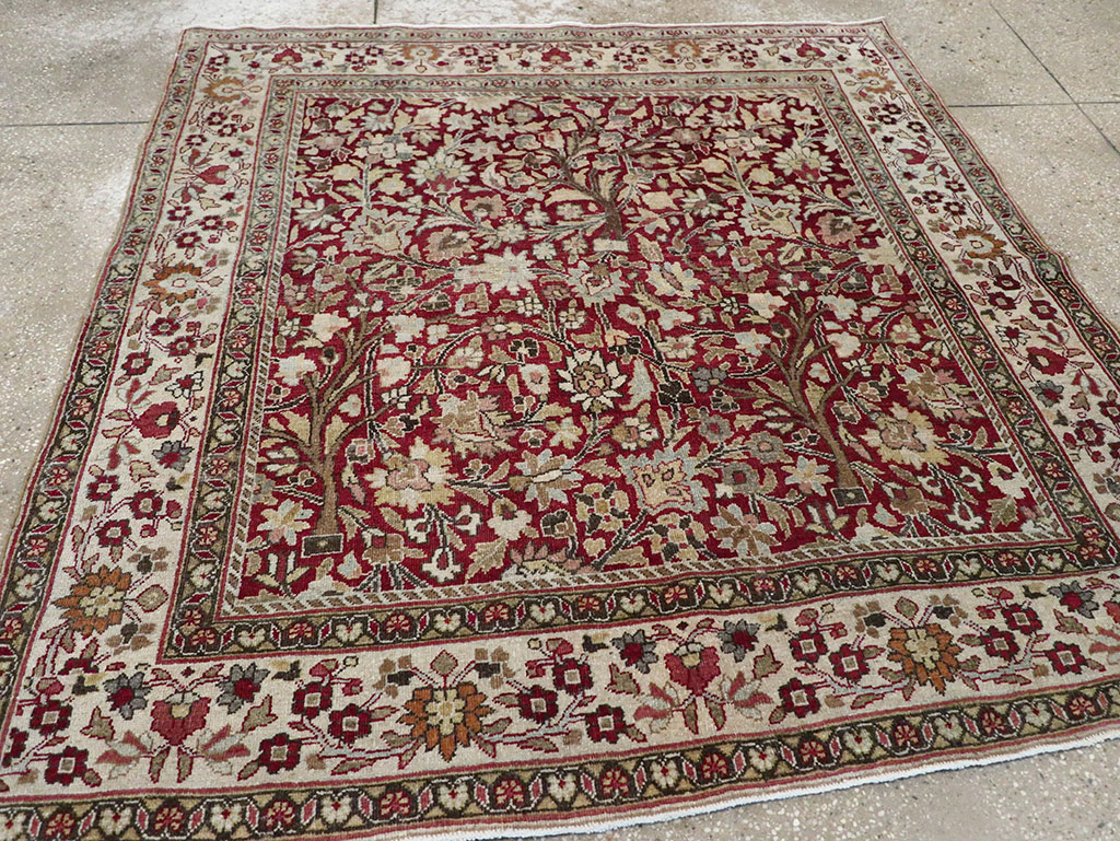 Vintage Persian Mashad Square Carpet, No.20328 - Gsblank