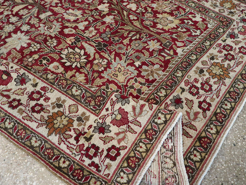 Vintage Persian Mashad Square Carpet, No.20328 - Gsblank