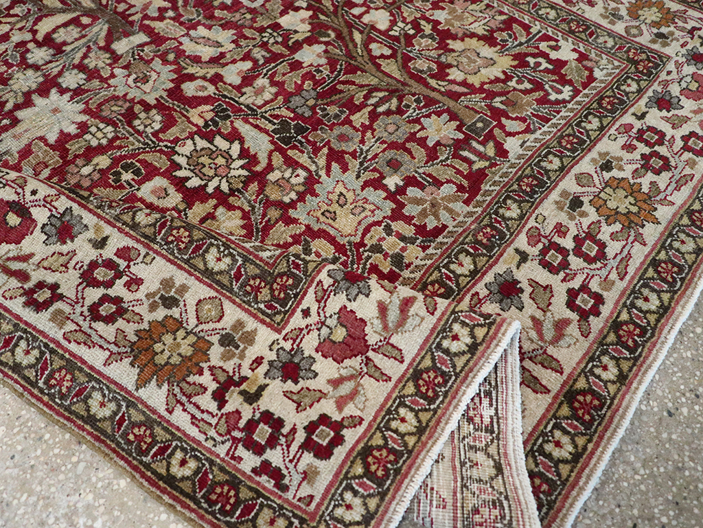 Vintage Persian Mashad Square Carpet, No.20328 - Gsblank