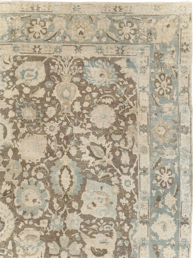Antique Persian Tabriz Large Room Size Carpet, No.20335 - Gsblank