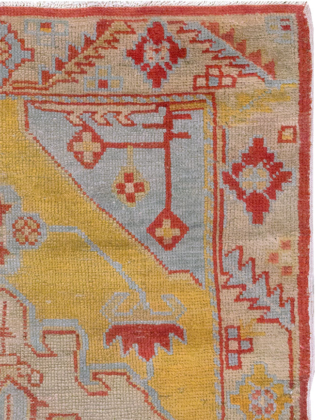 Vintage Turkish Oushak Throw Rug, No.20341 - Gsblank